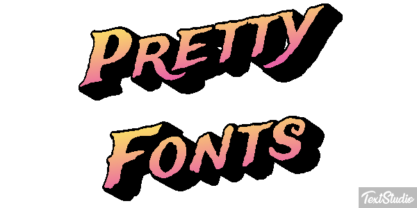Pretty Fonts Efeito do texto