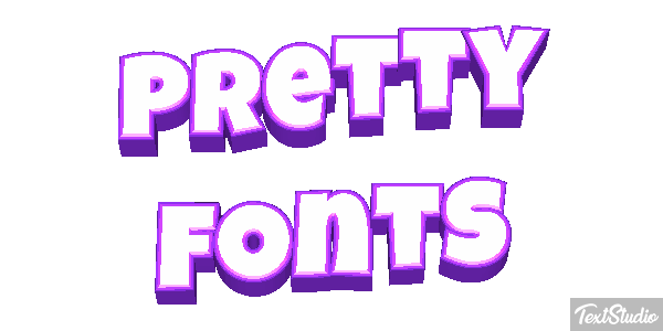 Pretty Fonts Efeito do texto