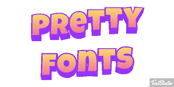 Pretty Fonts Efeito do texto