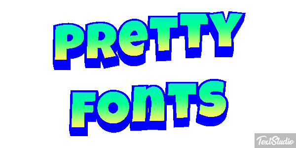 Pretty Fonts Efeito do texto