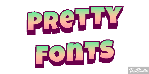 Pretty Fonts Efeito do texto
