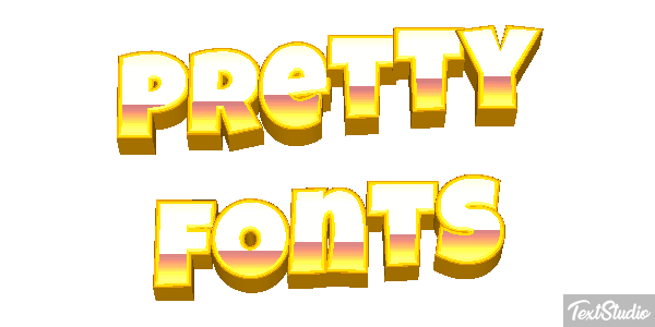 Pretty Fonts Efeito do texto