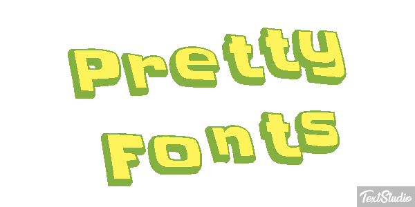Pretty Fonts Efeito do texto