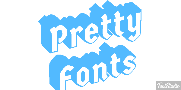 Pretty Fonts Efeito do texto