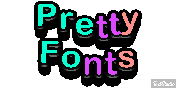 Pretty Fonts Efeito do texto