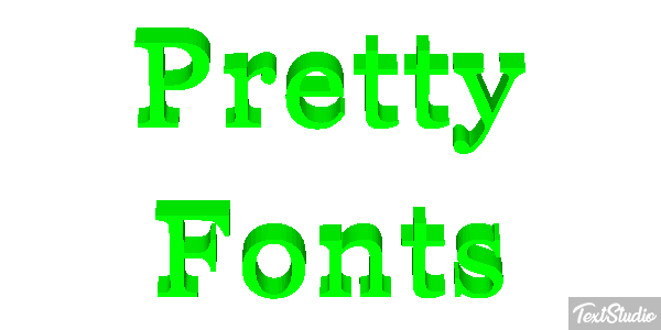 Pretty Fonts Efeito do texto