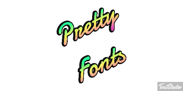 Pretty Fonts Efeito do texto