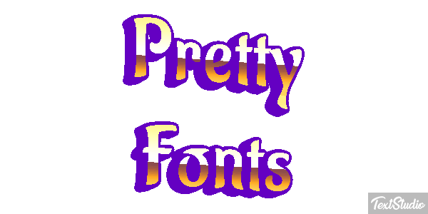Pretty Fonts Efeito do texto