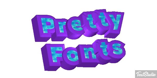 Pretty Fonts Efeito do texto