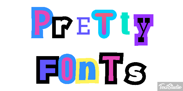 Pretty Fonts Efeito do texto