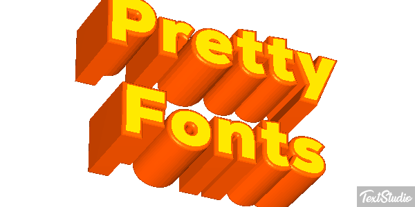 Pretty Fonts Efeito do texto