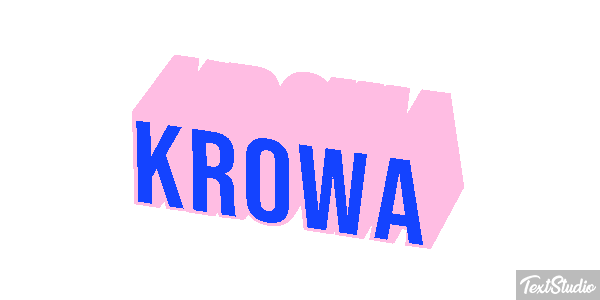 Krowa Efekt tekstowy