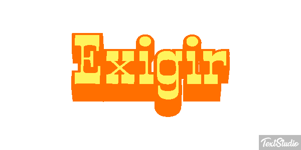 Exigir Effetto testo