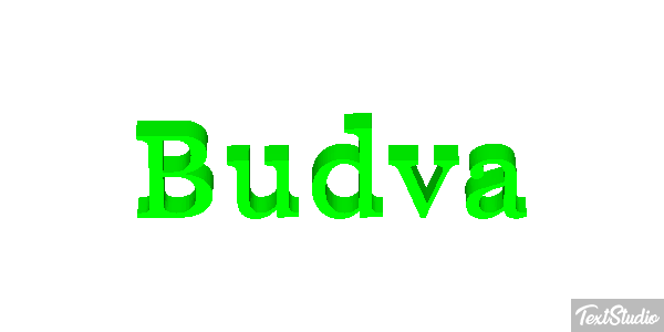 Budva Text effect