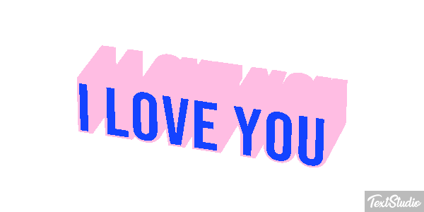 I love you Efeito do texto