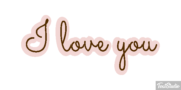 I love you Efeito do texto