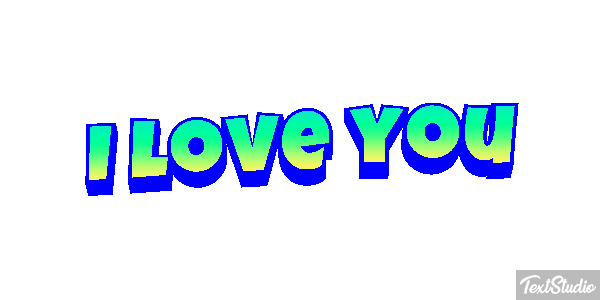 I love you Efeito do texto