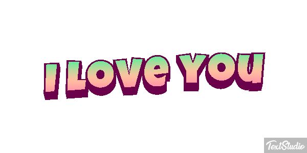 I love you Efeito do texto