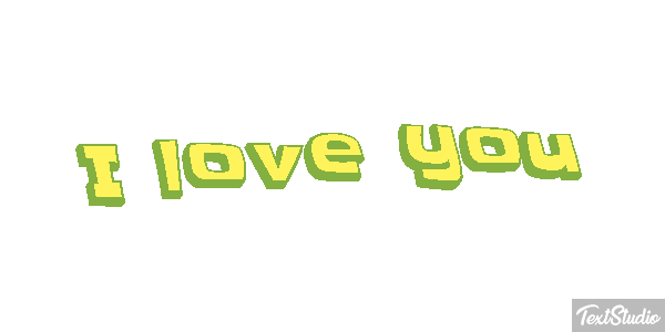 I love you Efeito do texto