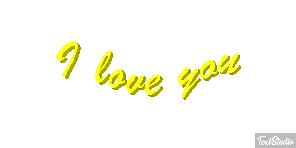 I love you Efeito do texto