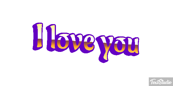 I love you Efeito do texto