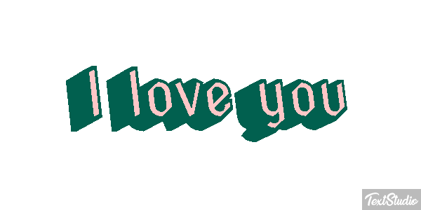 I love you Efeito do texto