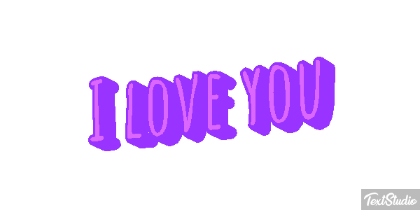 I love you Efeito do texto