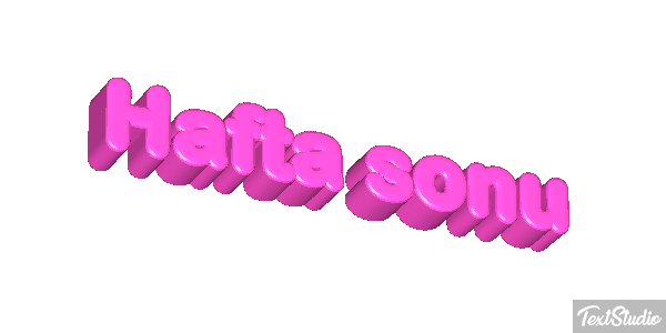 Hafta sonu Metin efekti