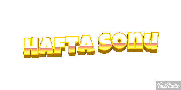 Hafta sonu Metin efekti