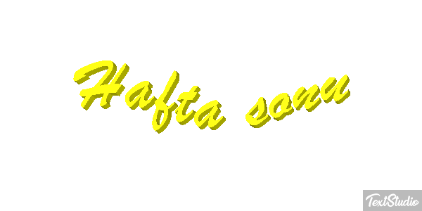 Hafta sonu Metin efekti