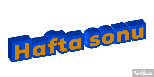 Hafta sonu Metin efekti