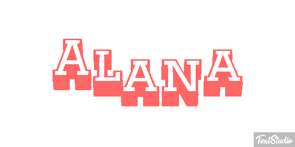 Alana Efecto de texto