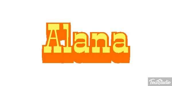 Alana Efecto de texto