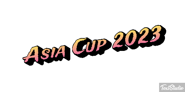 Asia Cup 2023 Texteffekt