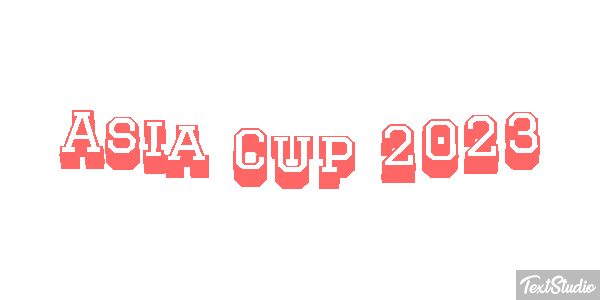Asia Cup 2023 Texteffekt