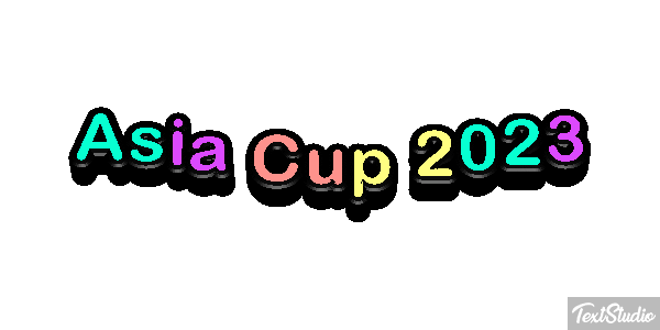 Asia Cup 2023 Texteffekt