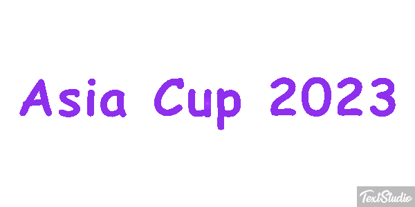 Asia Cup 2023 Texteffekt