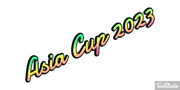 Asia Cup 2023 Texteffekt