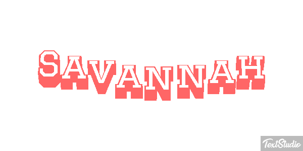 Savannah Effet de texte
