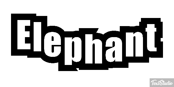 Éléphant Effetto testo
