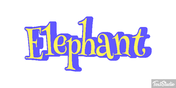 Éléphant Effetto testo