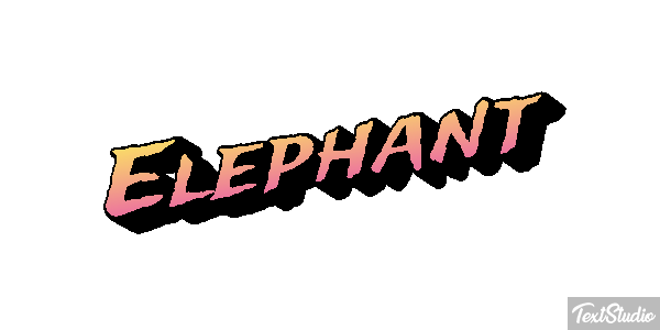 Éléphant Effetto testo