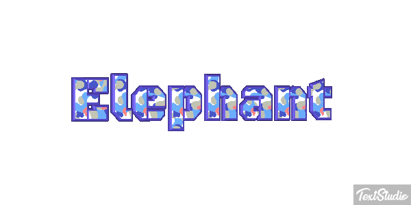Éléphant Effetto testo