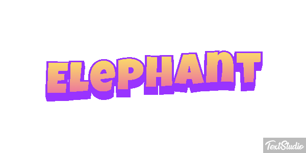 Éléphant Effetto testo