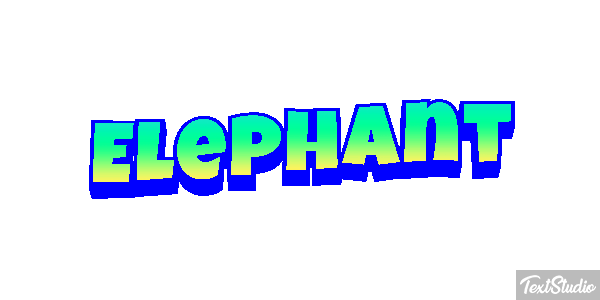 Éléphant Effetto testo
