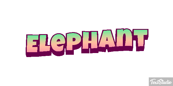 Éléphant Effetto testo