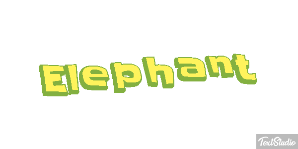 Éléphant Effetto testo