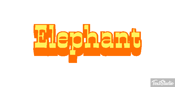 Éléphant Effetto testo