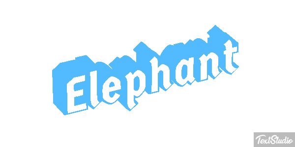 Éléphant Effetto testo