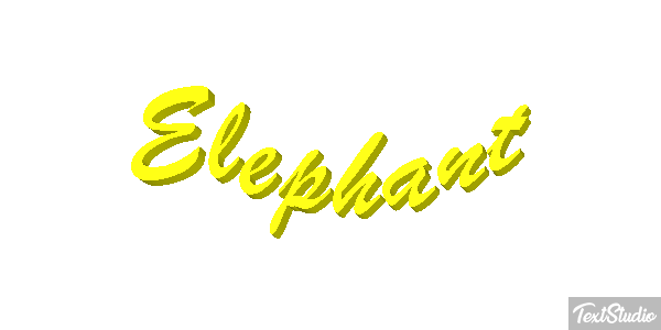 Éléphant Effetto testo